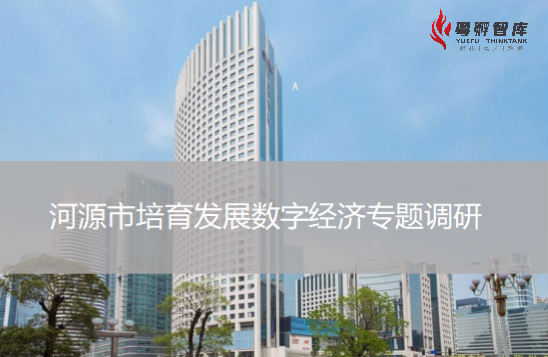 河源市培育發展數字經濟專題調研